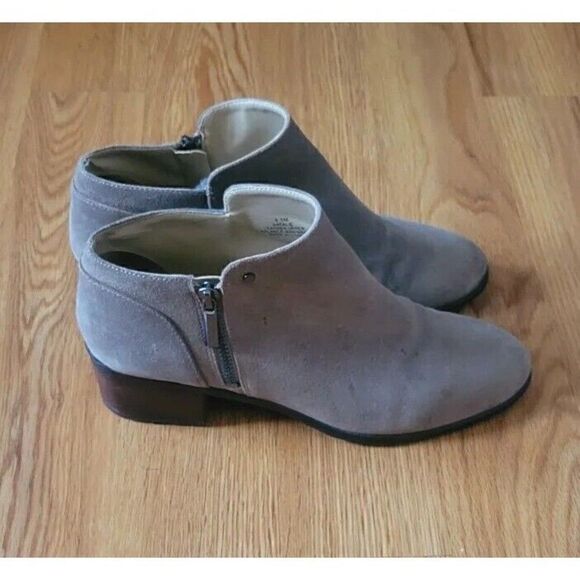 Karl Lagerfeld Natalie Ankle Boots Tan Leather Suede Women's Size 8.5 - Picture 1 of 12